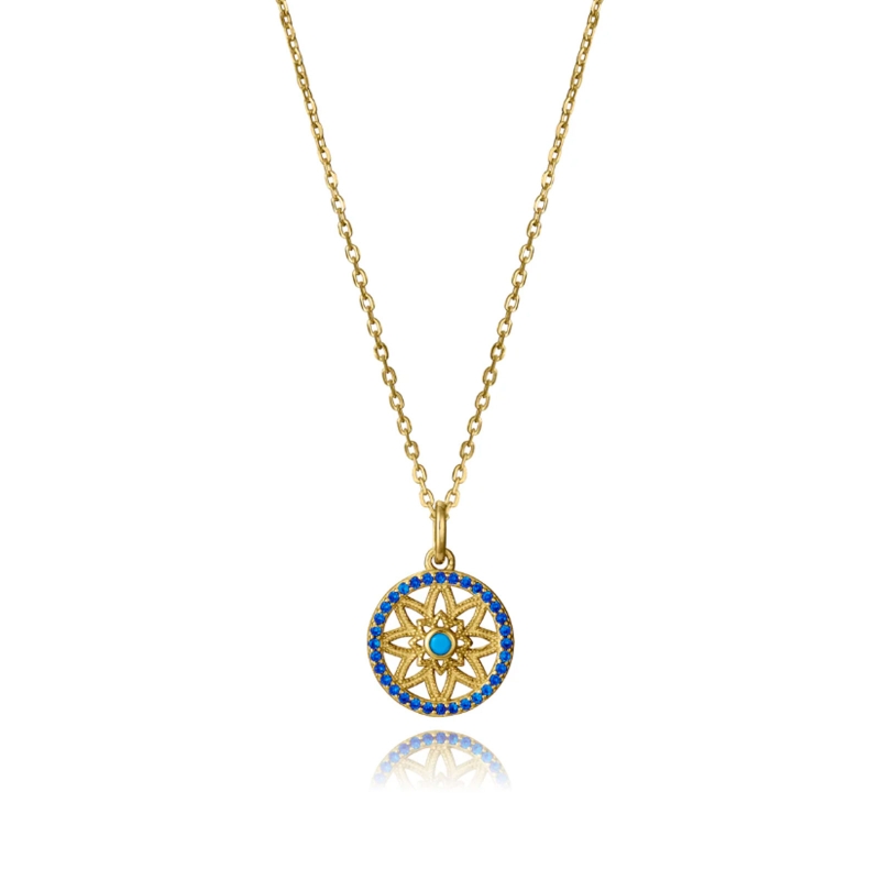 Collar Viceroy Plata Baño Oro Estella Circonitas Azules 2337C100-33