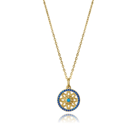 Collar Viceroy Plata Baño Oro Estella Circonitas Azules 2337C100-33