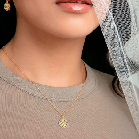 Collar Viceroy Plata Baño Oro Estella Circonitas Azules 2337C100-33