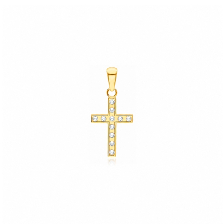Colgante oro 18k y circonitas "Hammet"