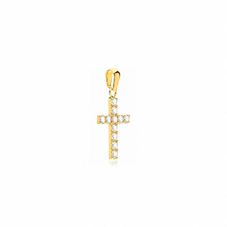 Colgante oro 18k y circonitas "Hammet"