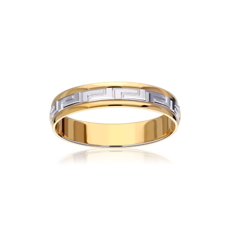 Alianza "Nexo" Oro bicolor 9k 3100043(9)