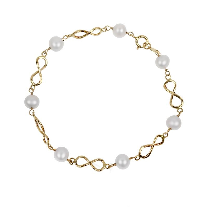 Pulsera "Infinite" Oro 18k. y perlas