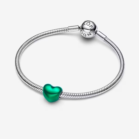 Charm Pandora corazón verde 793337C07