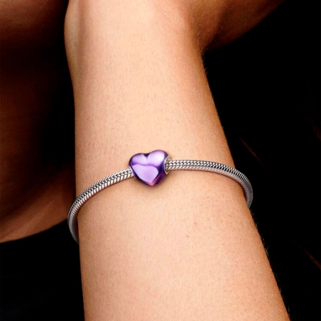 Charm Pandora corazón morado 793337C01