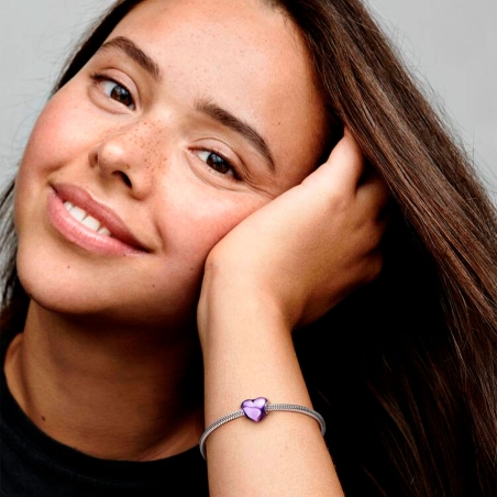 Charm Pandora corazón morado 793337C01