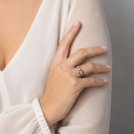 Anillo Plata Primera Ley Y Circonita "Jane"