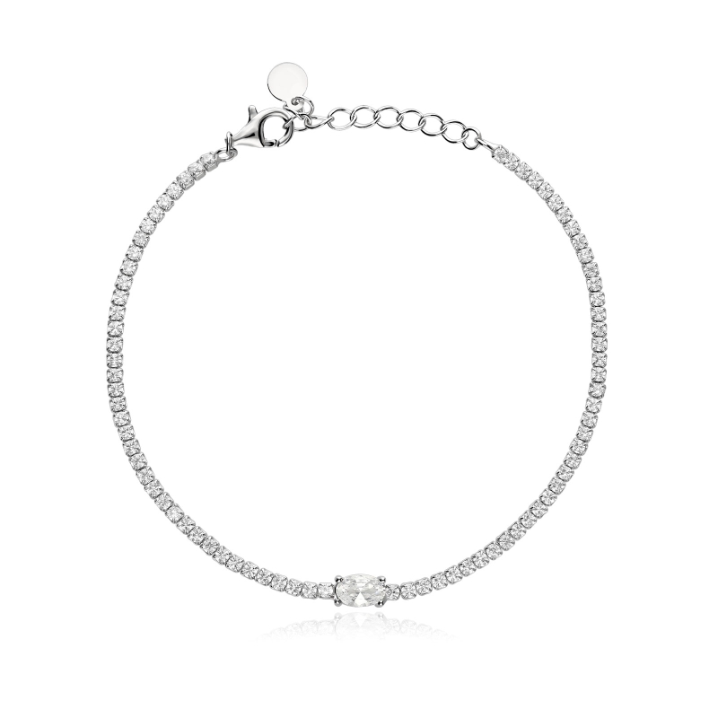 Pulsera Plata primera ley y circonitas "Fairylane"