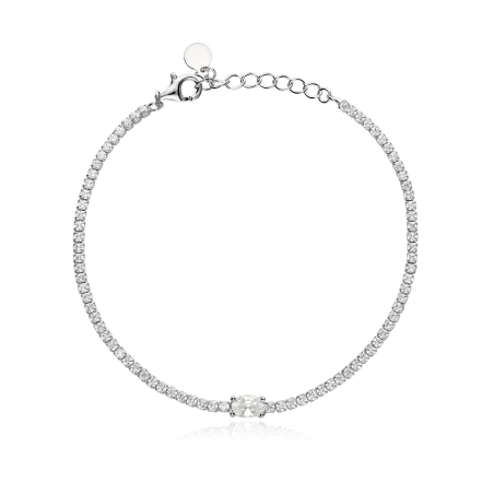 Pulsera Plata primera ley y circonitas "Fairylane"