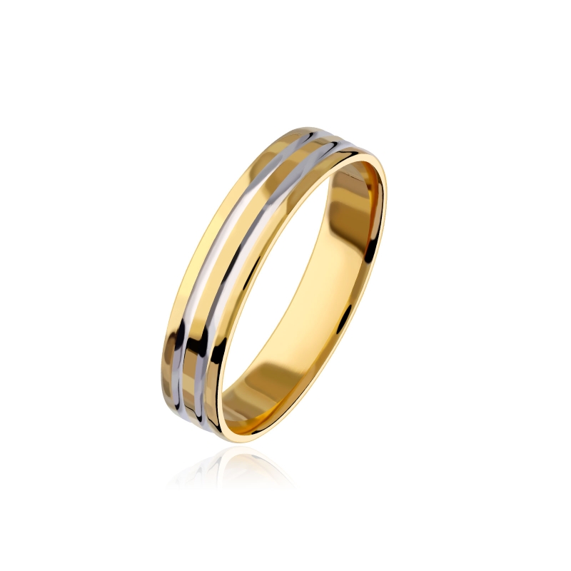 ALIANZA "NEXO" ORO BICOLOR 18K 3100067