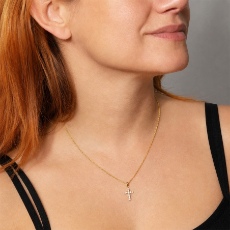 Colgante oro 18k y circonitas "Hammet"