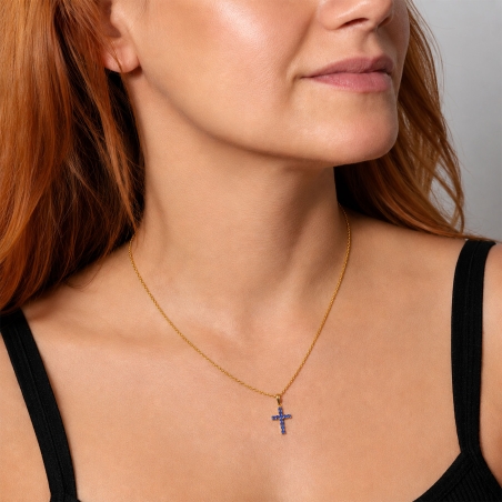 Colgante oro 18k y zafiros "Hammet"