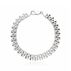 Pulsera plata primera ley 21cm "Nikkolasa"