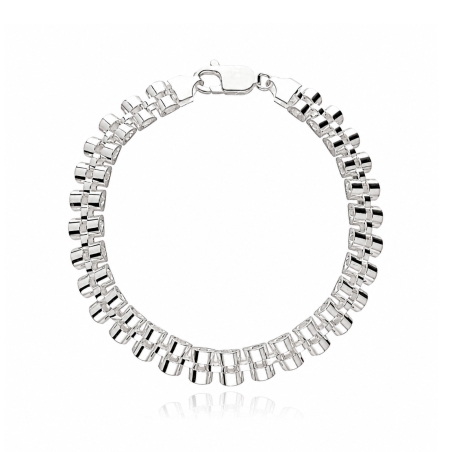 Pulsera plata primera ley 21cm "Nikkolasa"