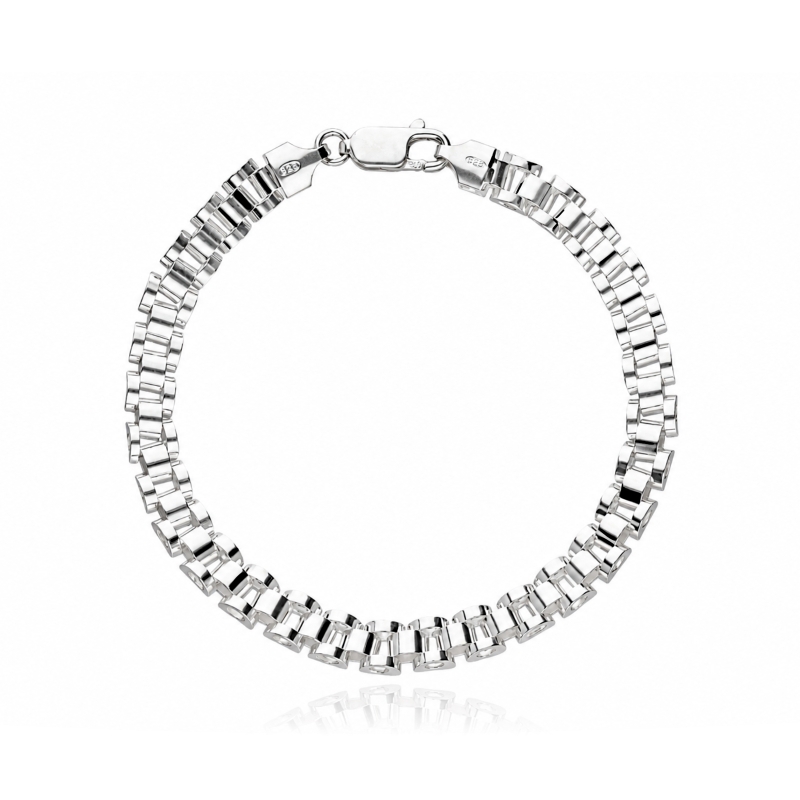 Pulsera plata primera ley 20.5cm "Nikkolasa"