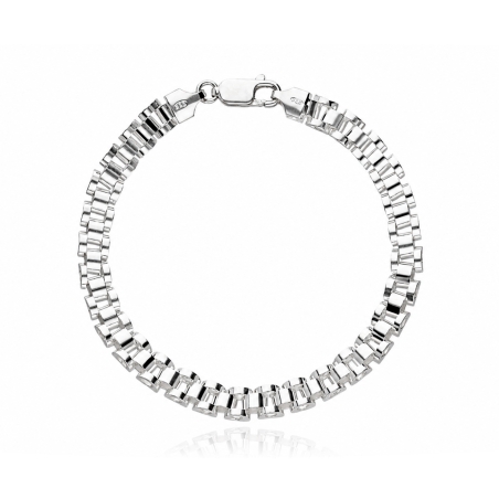 Pulsera plata primera ley 20.5cm "Nikkolasa"