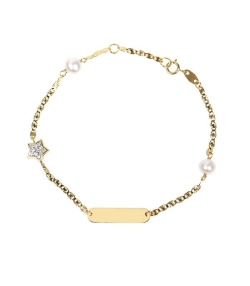 Pulsera "Magical" Oro 18k. con perlas y circonitas