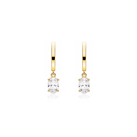 Pendientes oro 9k y circonitas "Amelie"