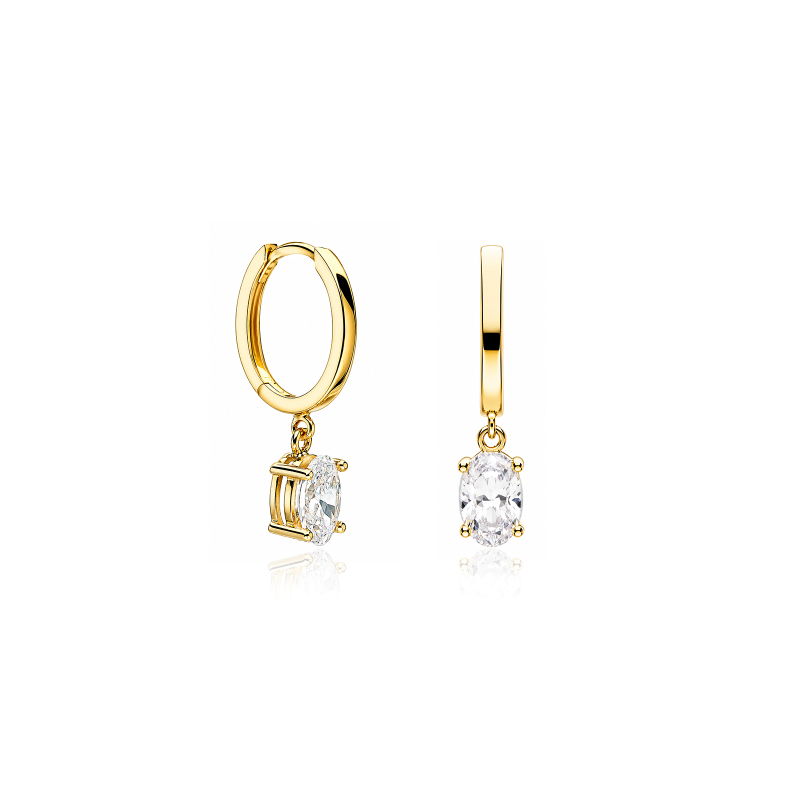 Pendientes oro 9k y circonitas "Amelie"