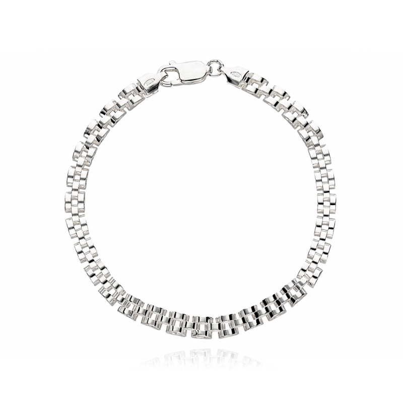 Pulsera plata primera ley 20.5cm "Nikkolasa"