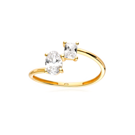 Anillo oro 9k y circonitas "Keisi"