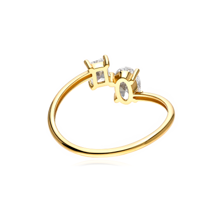 Anillo oro 9k y circonitas "Keisi"