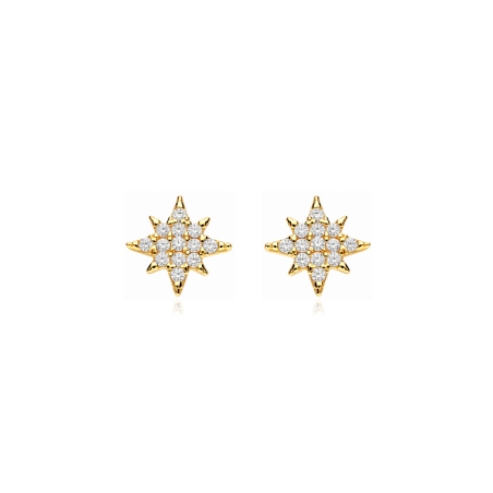 Pendientes oro 9k y circonitas "Constelación"