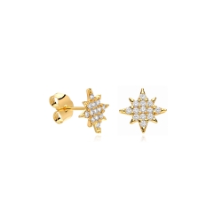 Pendientes oro 9k y circonitas "Constelación"