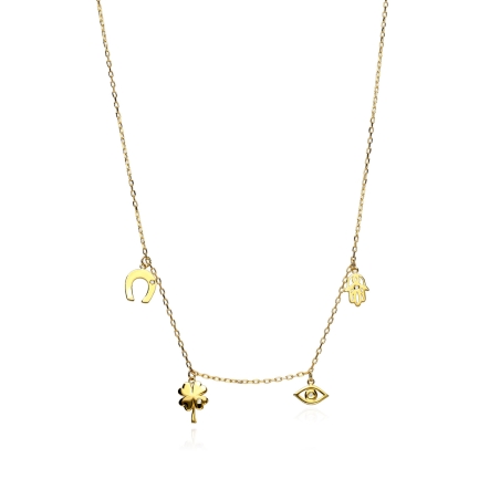 Gargantilla oro 9k y circonitas "Fortunata"