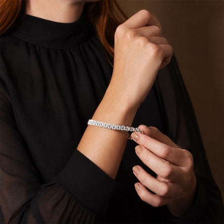 Pulsera plata primera ley 20.5cm "Nikkolasa"