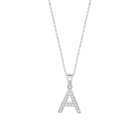 Collar Lotus letra y circonitas LP1958-1/A