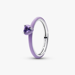 Anillo Pandora Corazón Chakra Morado 193088C04