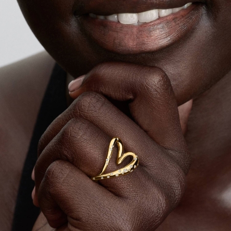 Anillo Pandora Corazón orgánico 164675c01