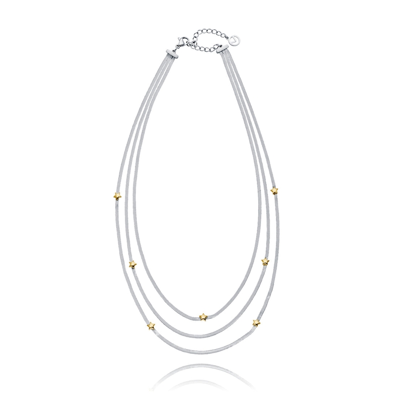 Collar Viceroy acero bicolor estrellas 14320C01000
