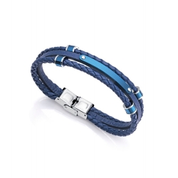 Pulsera Viceroy acero y piel 715146P01013
