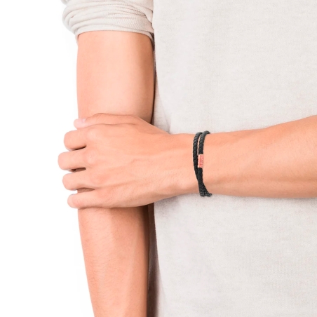 Pulsera Viceroy acero y piel 1383P01010