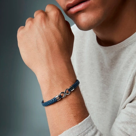 Pulsera Viceroy acero y piel 14331P01013