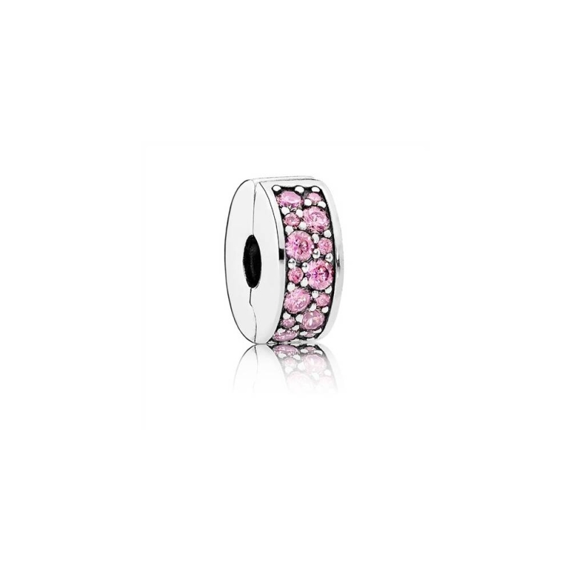 Charm clip Elegancia rosa brillante 791817PCZ