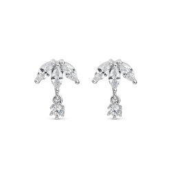 Pendientes Itemporality Plata Flores SEA-101-457-UU