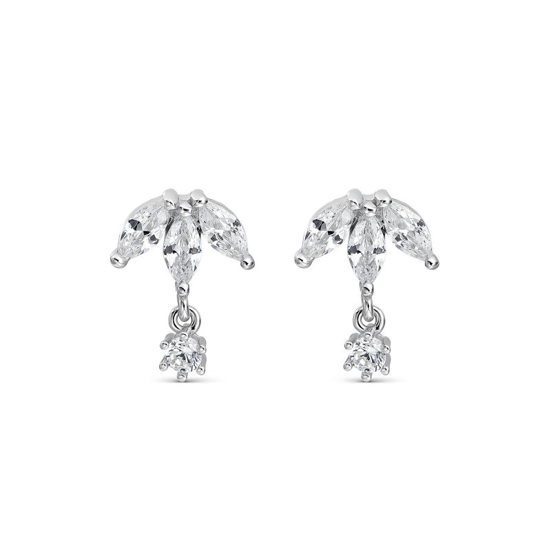 Pendientes Itemporality Plata Flores SEA-101-457-UU