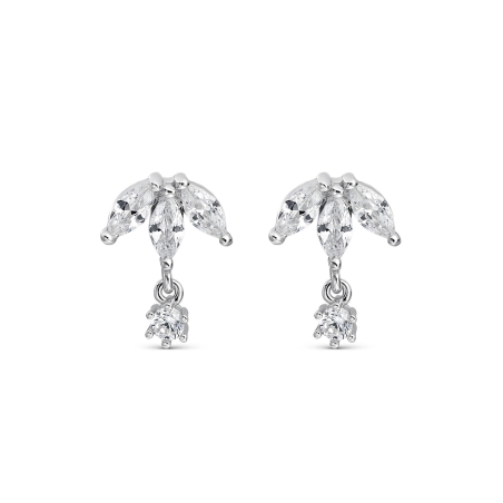 Pendientes Itemporality Plata Flores SEA-101-457-UU