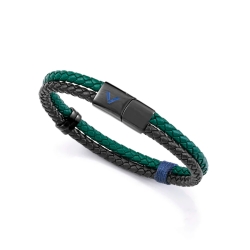Pulsera Viceroy acero y piel 75426P01016