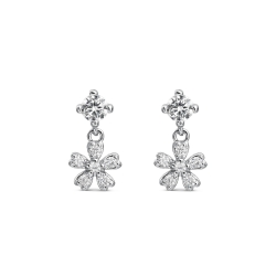 Pendientes Itemporality Plata Flores SEA-101-455-UU