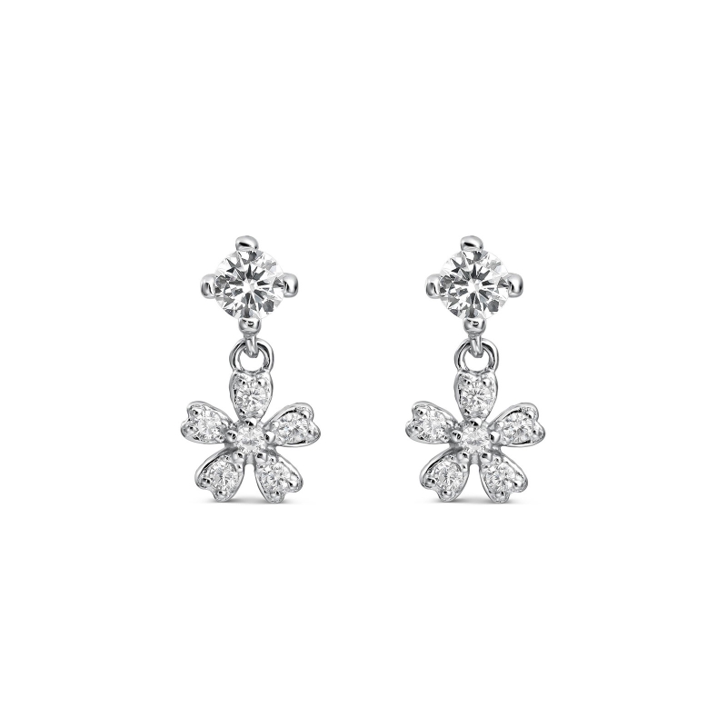 Pendientes Itemporality Plata Flores SEA-101-455-UU