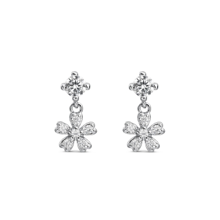 Pendientes Itemporality Plata Flores SEA-101-455-UU