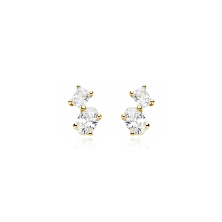 Pendientes oro 9k y circonitas "Keisi"