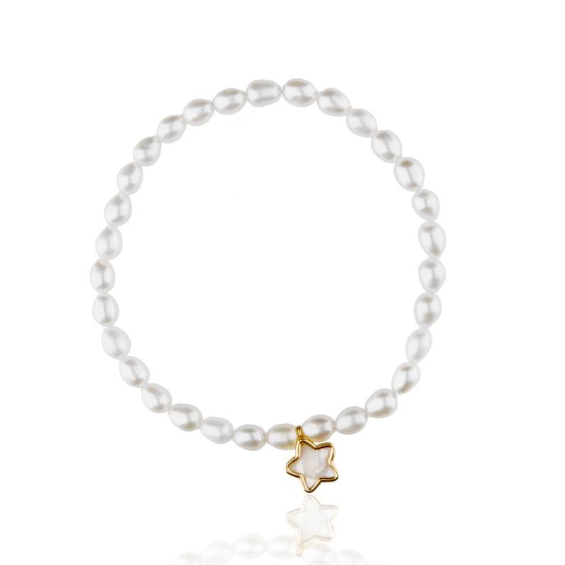 Pulsera "Pearls" de perlas, oro 18k. y nacar