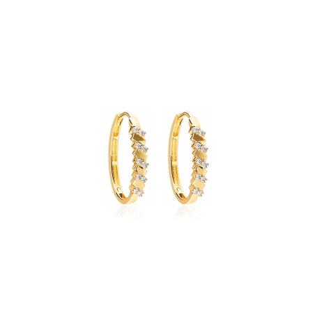 Pendientes oro 9k y circonitas "Coopola"