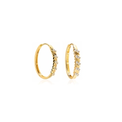 Pendientes oro 9k y circonitas "Coopola"