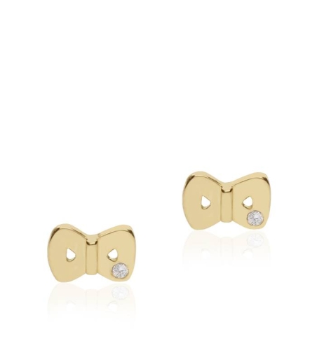 Pendientes Oro 18k Delfin con circonitas